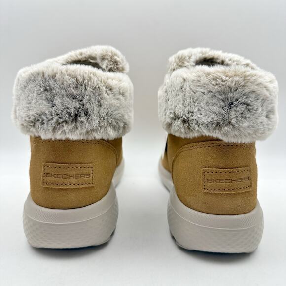 Skechers Women On The Go City Bootie US 6.5 Wide Brown Suede Water Repellent NIB - Picture 8 of 11